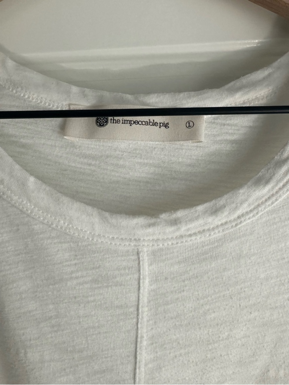 The Impeccable Pig White Tie-Front Tank - Picture 4 of 15